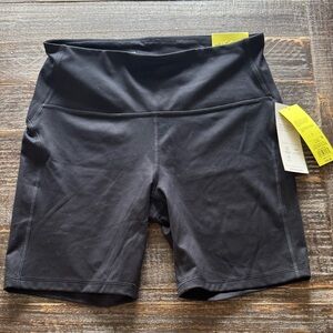 High-Waist Black Women's Active Shorts